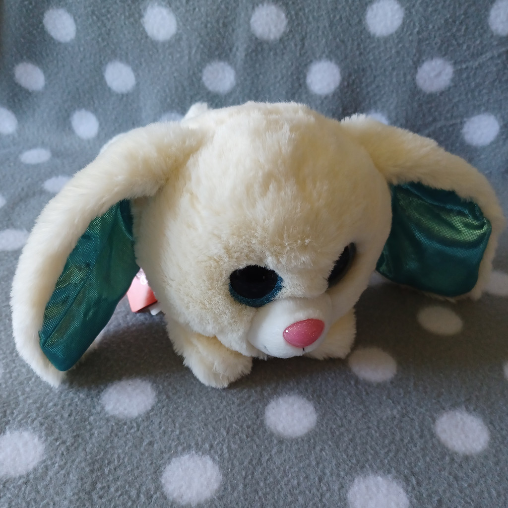 NICI Glubschis Hase Wolli-Dot Kuscheltier Groß 25cm Creme Weiss Glitzeraugen