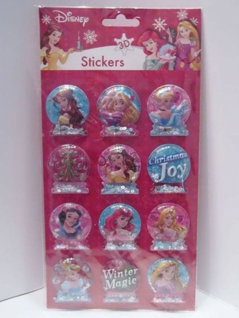 Disney 3D Sticker Weihnachten Princess #12936