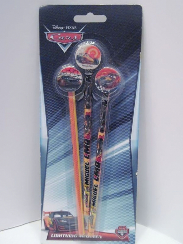 Disney 3 Bleistifte mit Aufsatz Cars #15375