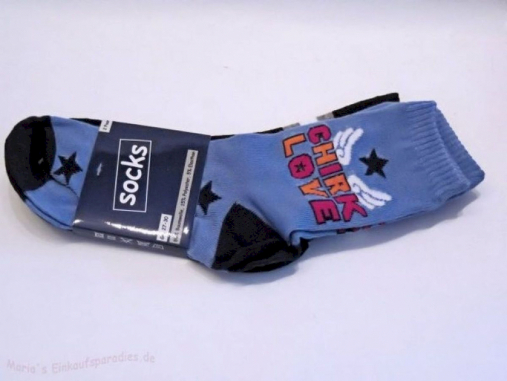 Socken Jungen 2er Pack mit Sport Chirk Love Motiv Größe 27-30 Socken Jungen 2er Pack mit Sport Chirk Love Motiv Größe 27-30