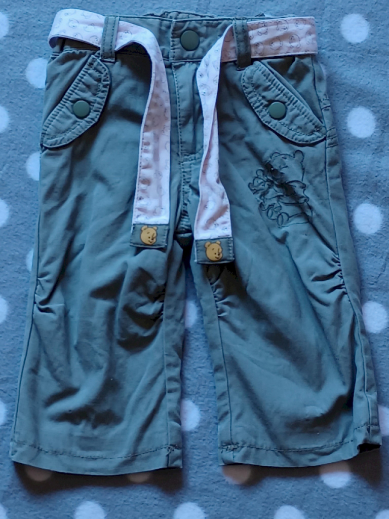H&M Hose Disney Winnie Puuh Mädchen gefüttert mit Gürtel grün Größe 68 H&M Hose Disney Winnie Puuh Mädchen gefüttert mit Gürtel grün Größe 68