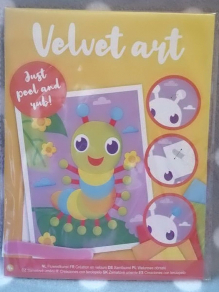 Bastelset Velvet Art SamtKunst Raupe Bastelset Velvet Art SamtKunst Raupe