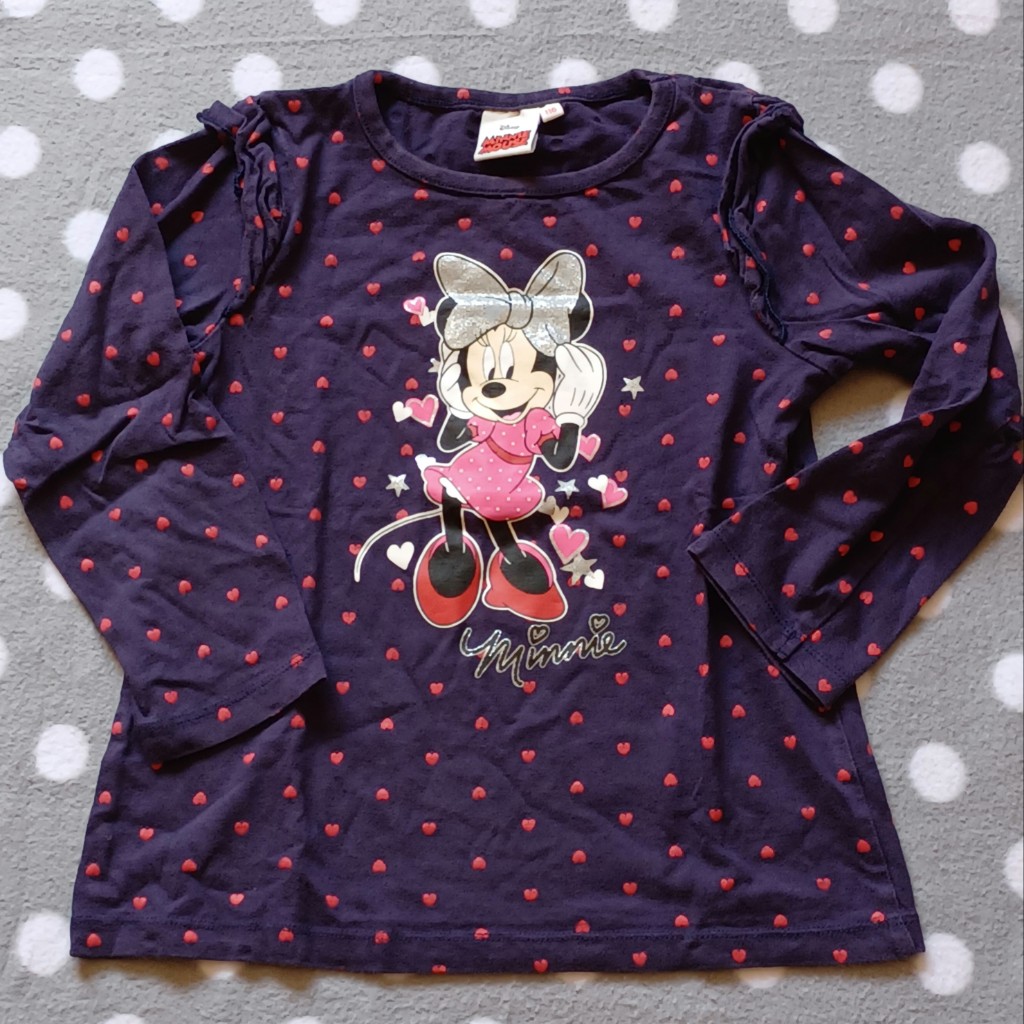 Ernsting's Family - LA-Shirt in Lila mit Minnie Maus Motiv – Größe 116 Ernsting's Family - LA-Shirt in Lila mit Minnie Maus Motiv – Größe 116