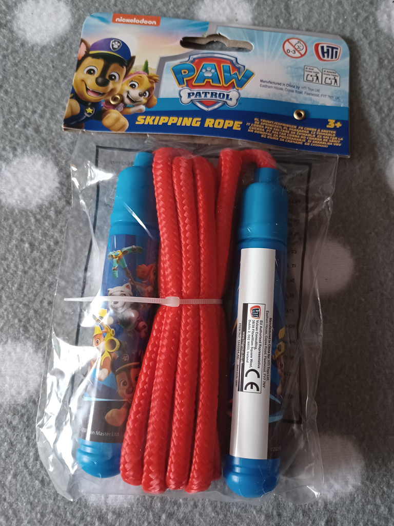 PAW Patrol Springseil für Kinder – Blau/Rot mit Chase & Skye Motiven