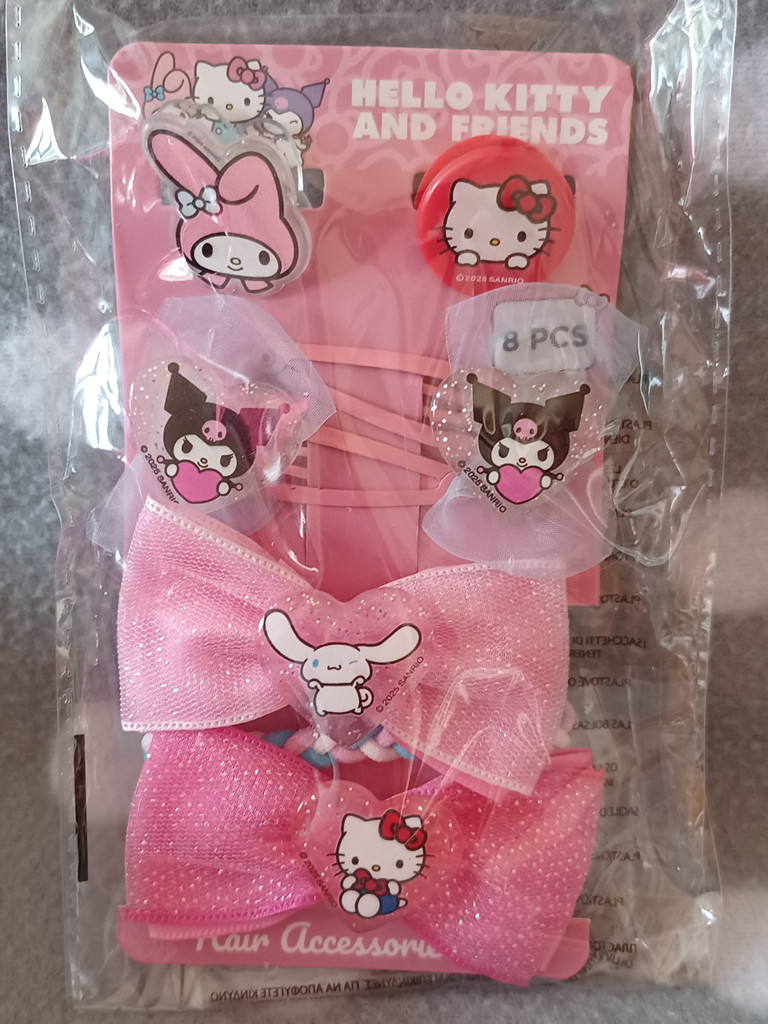Hello Kitty Haar-Accessoires Set 8-teilig rosa bunt