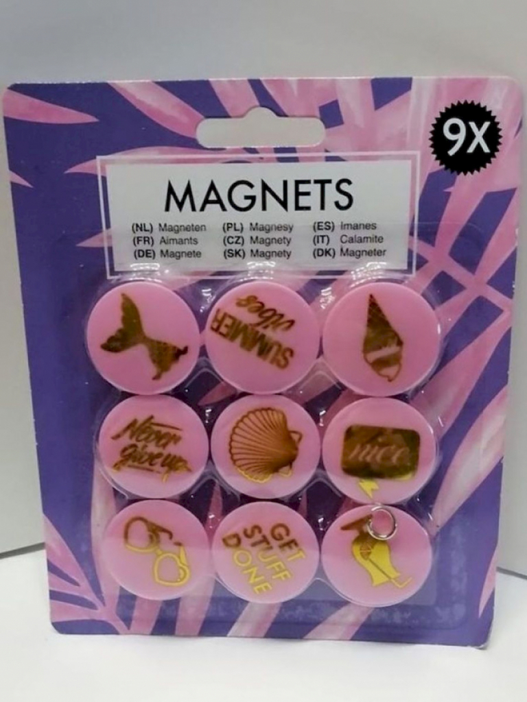 9x Magnete für Pinnwand bzw. Taktiktafel 3cm Pink #14358