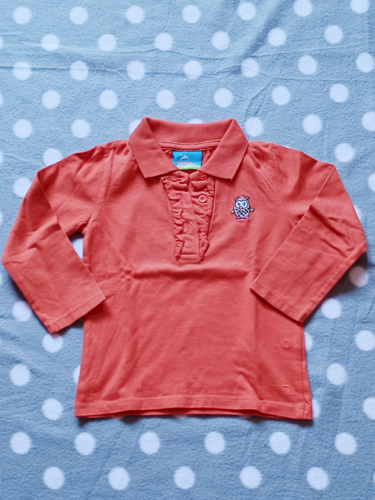 Topolino Shirt Langarm Mädchen Eule Orange Größe 92 Topolino Shirt Langarm Mädchen Eule Orange Größe 92