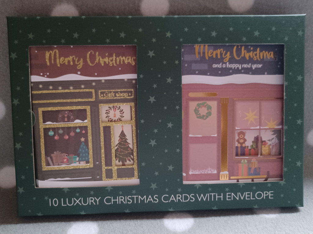 10 luxuriöse Weihnachtskarten - 2 versch. Motive - mit Kuvert #17712