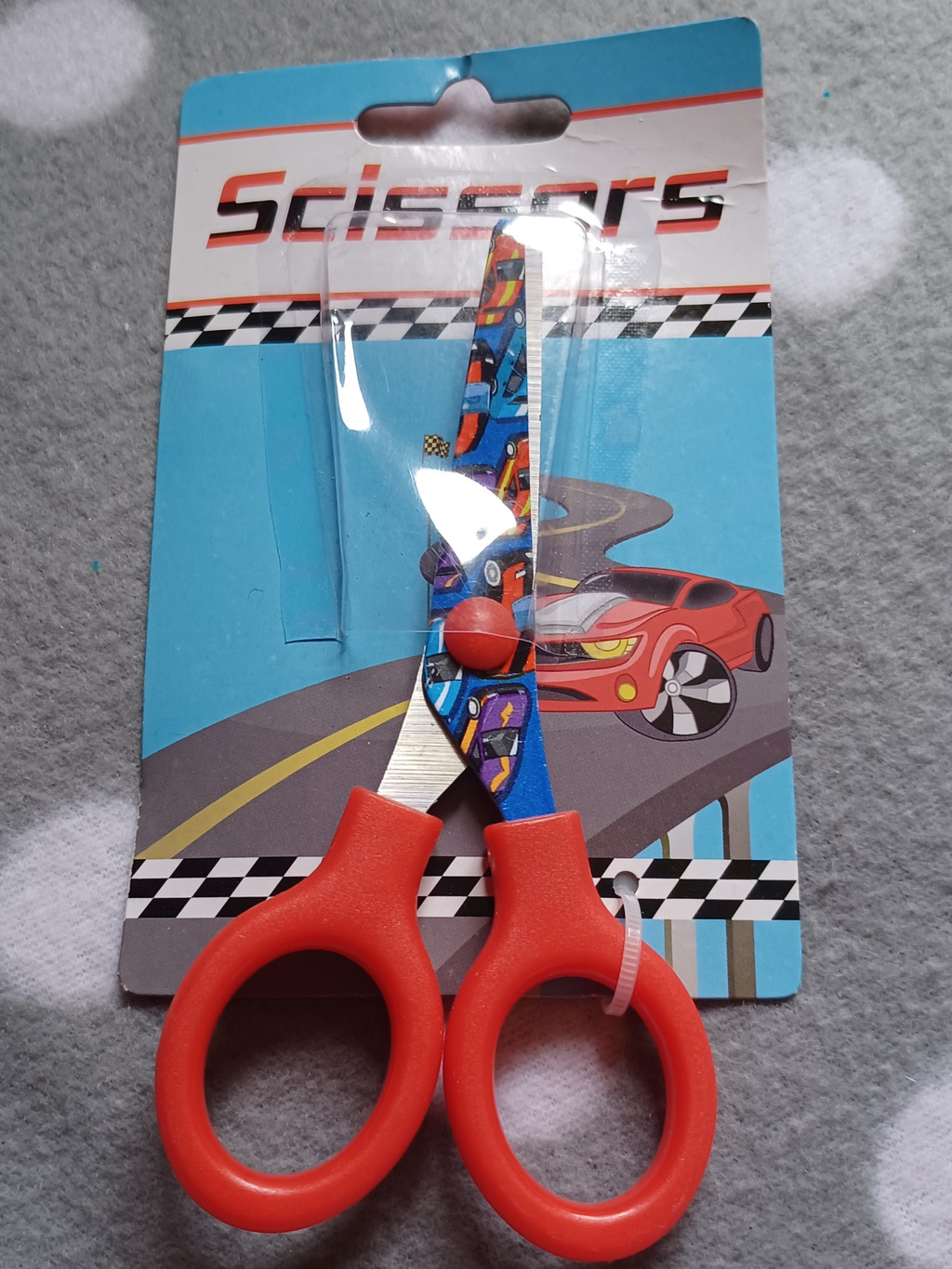Schere Kinderschere Bastelschere Rennauto Schere Kinderschere Bastelschere Rennauto