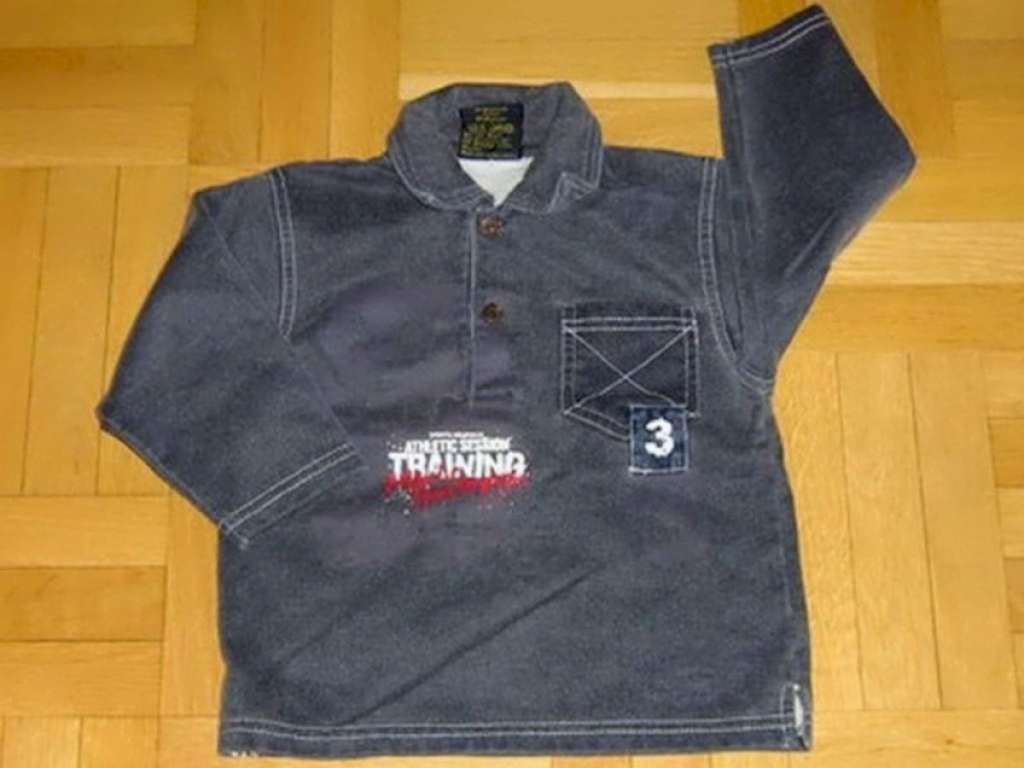 DOPODOPO Mini Shirt Langarm-Shirt Jungen Grau Blau Gr. 86 #2932