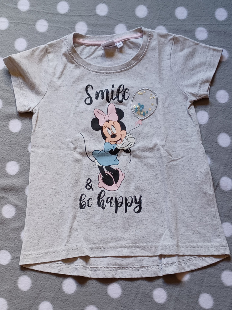 Disney T-Shirt Minnie Maus Mädchen Grau Gr. 110 #17337