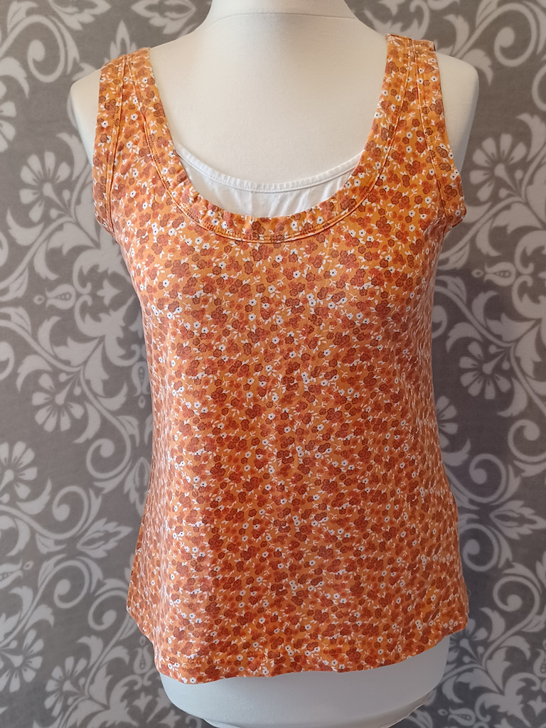 Outfit NKD Damen-Top Orange Blumenmuster Größe 40