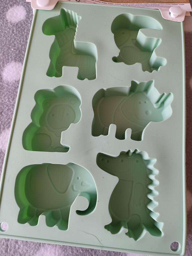 La Cucina Silikon Backform Safari Tiere 6er Muffin-Form Kindergeburtstag Mint