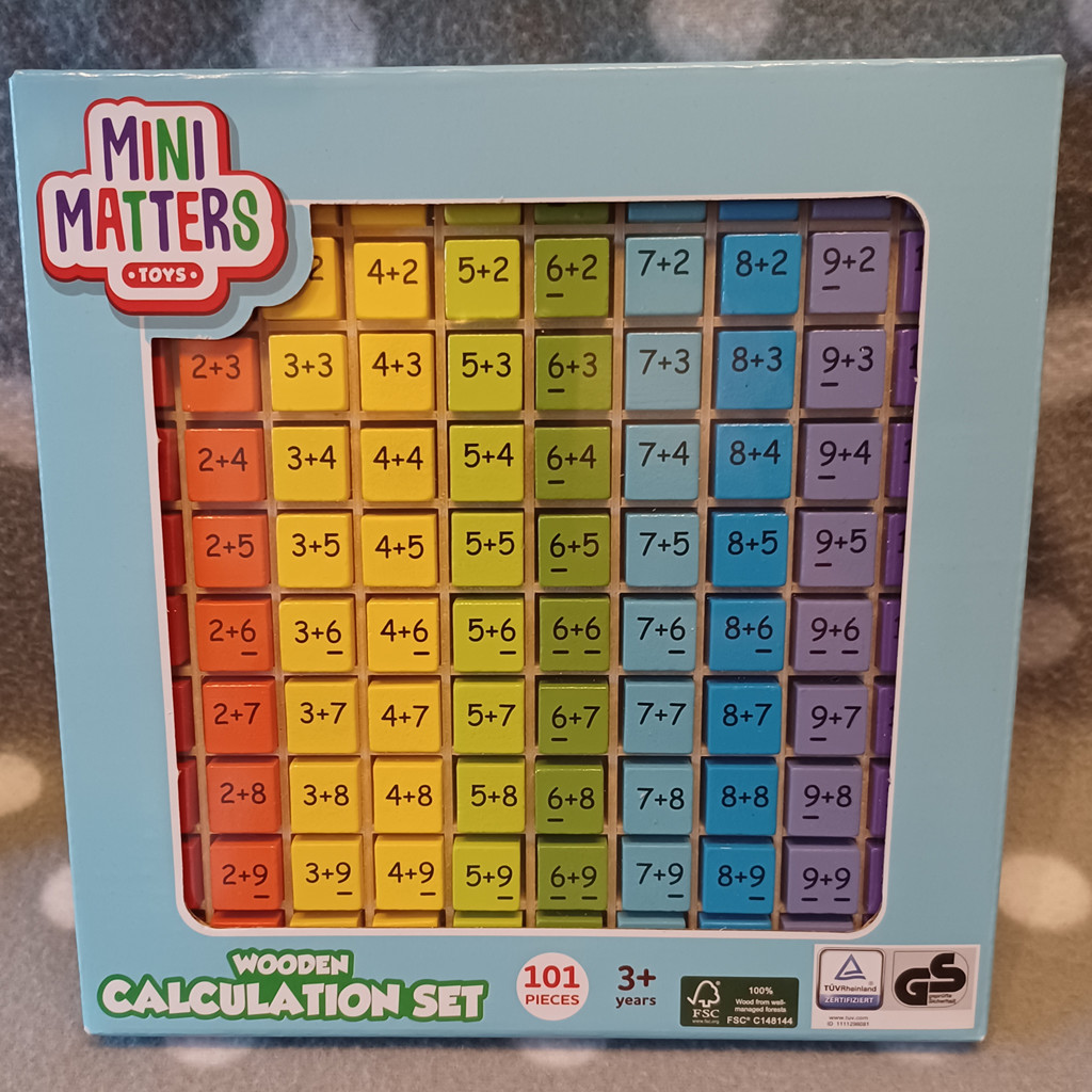 Mini Matters Rechenbrett Holz 101-teiliges Lernspielzeug
