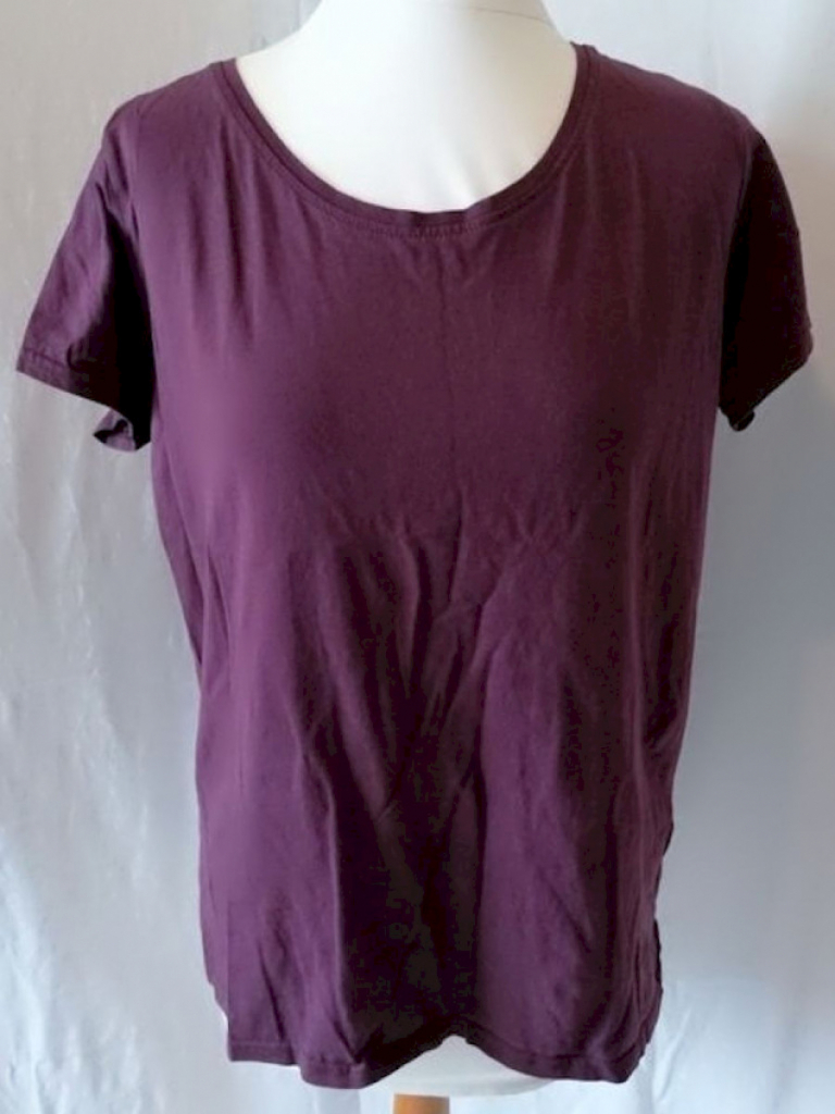 Shirt T-Shirt Damen U-Ausschnitt lila Gr. L #16470