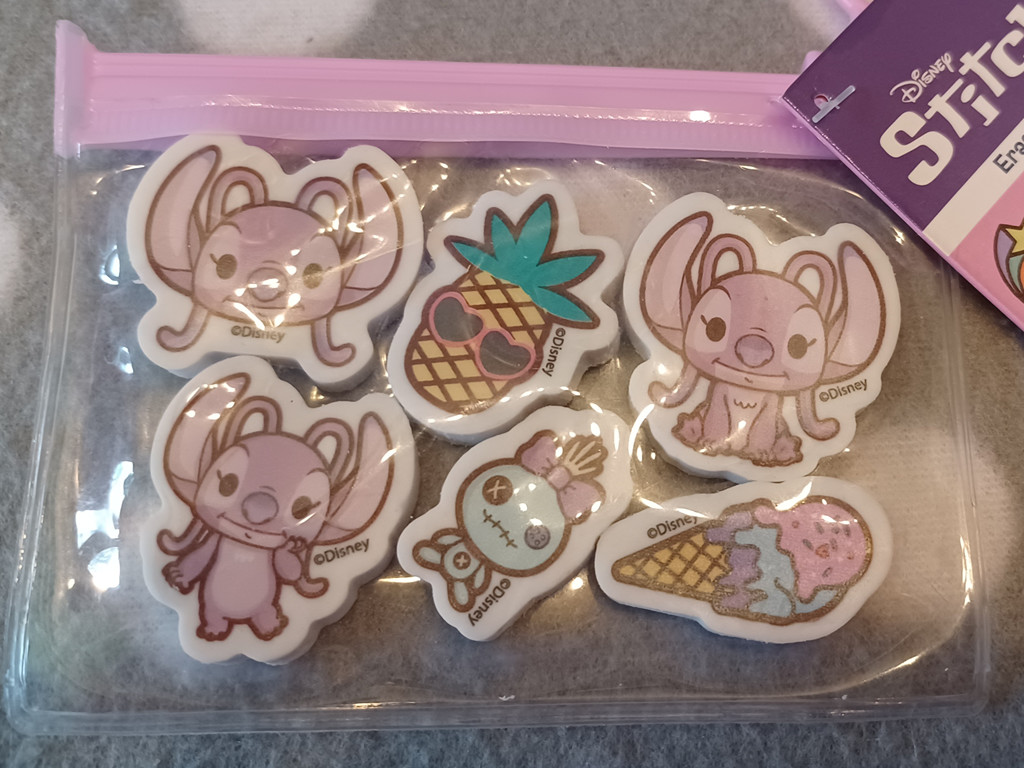 Disney Stitch Radiergummi Set 6-teilig Radierer Schule Schreibwaren