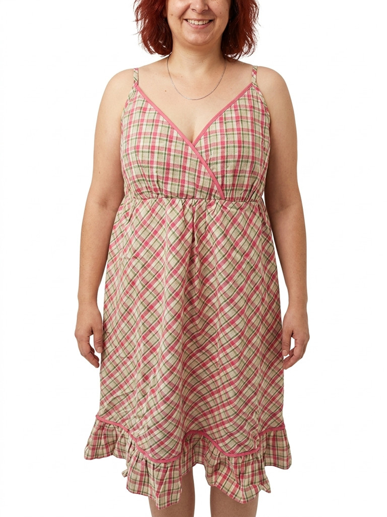 CORLEY SPORTSWEAR Trägerkleid Damen Kariert Größe 40