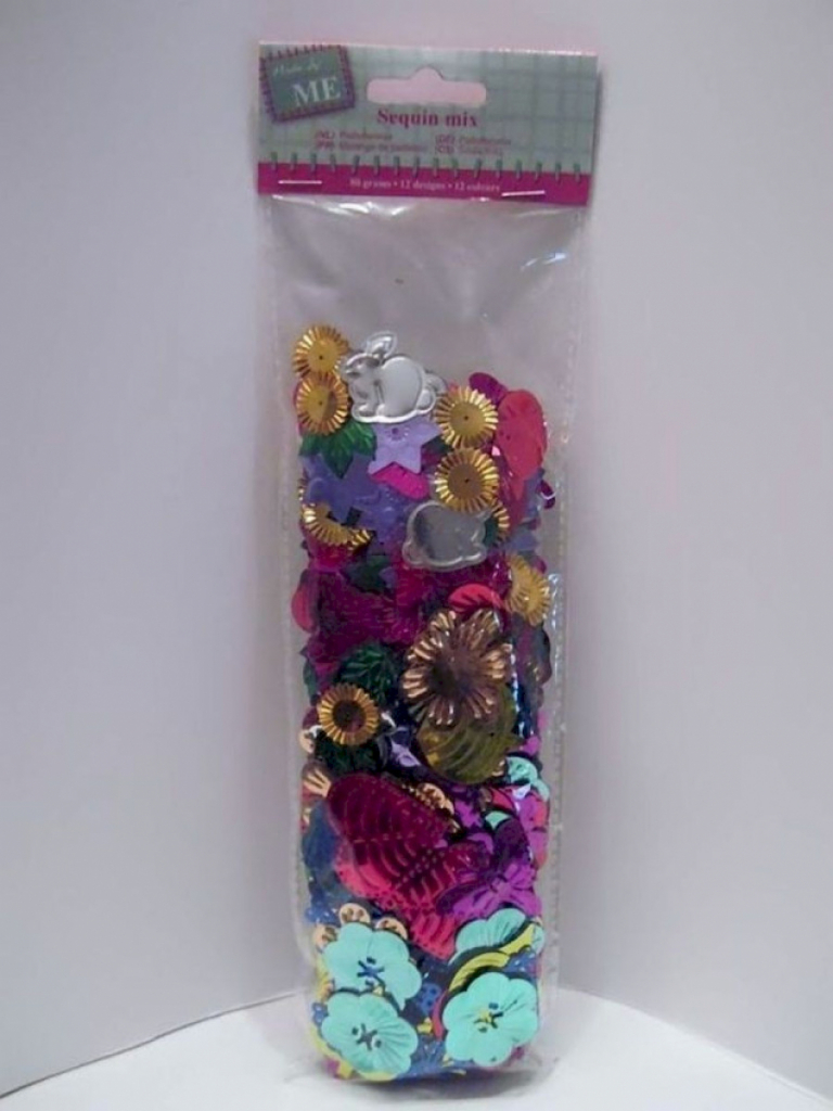 Deko Paillettenmix 12 verschiedene Formen & Farben 80g  Deko Paillettenmix 12 verschiedene Formen & Farben 80g