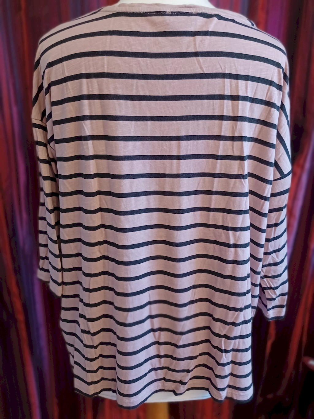 Street One Damen LA-Shirt Altrosa mit Streifen Größe 42 Street One Damen LA-Shirt Altrosa mit Streifen Größe 42