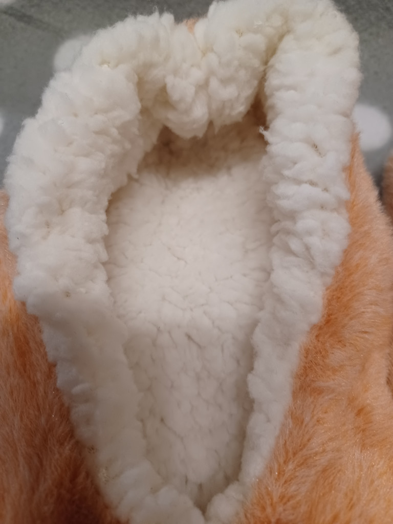 Damen-Hausschuhe – Pfirsich mit Schleife (Gr. 37/39)