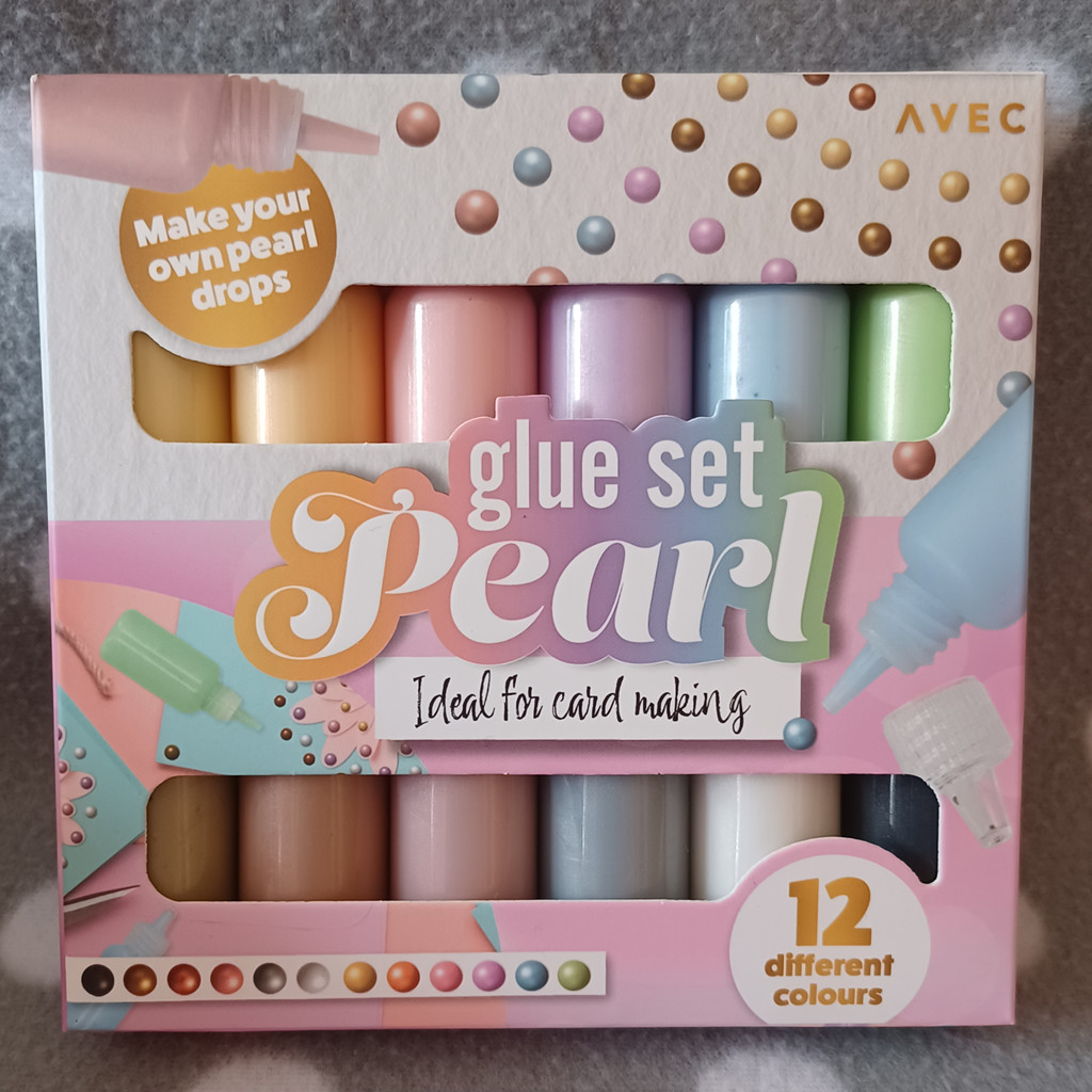 Avec Perlenkleber-Set 12 Farben für Bastelprojekte
