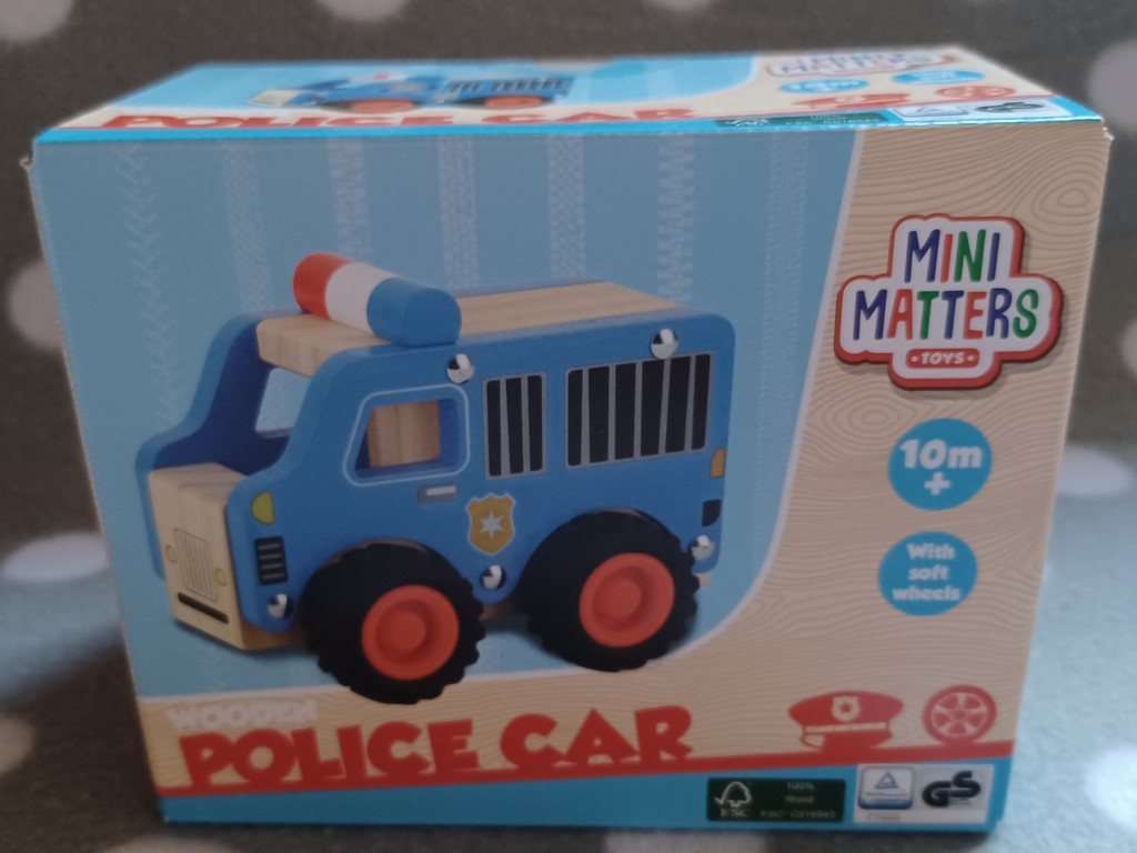 Kinder Holzfahrzeug Polizei Auto ab 10 Monate
