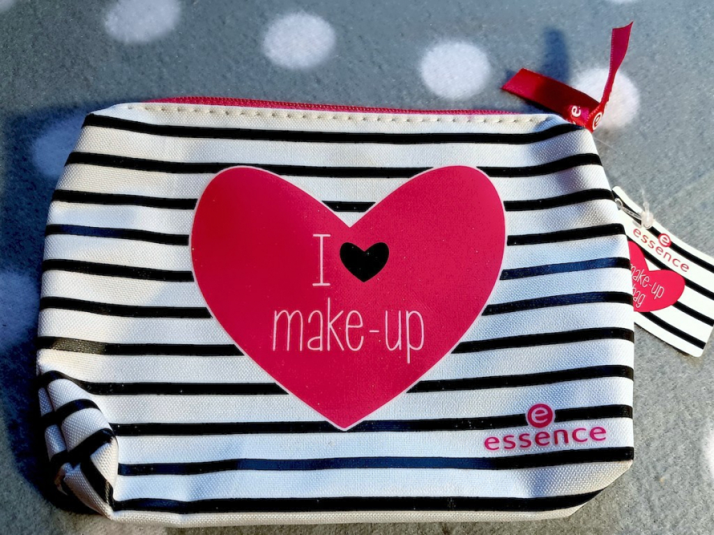 Kosmetik / Make Up - Tasche Weiß/Schwarz gestreift Damen #16719