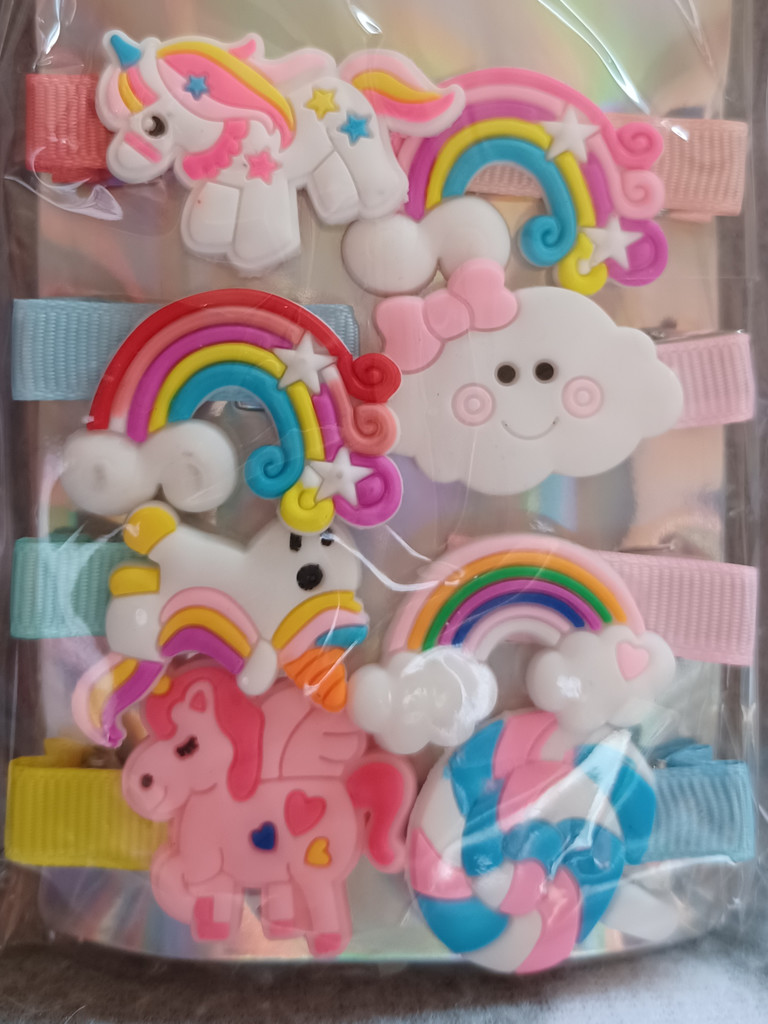 Haar Accessoire 8x Haarspange Haarklammern Einhorn Haar Accessoire 8x Haarspange Haarklammern Einhorn
