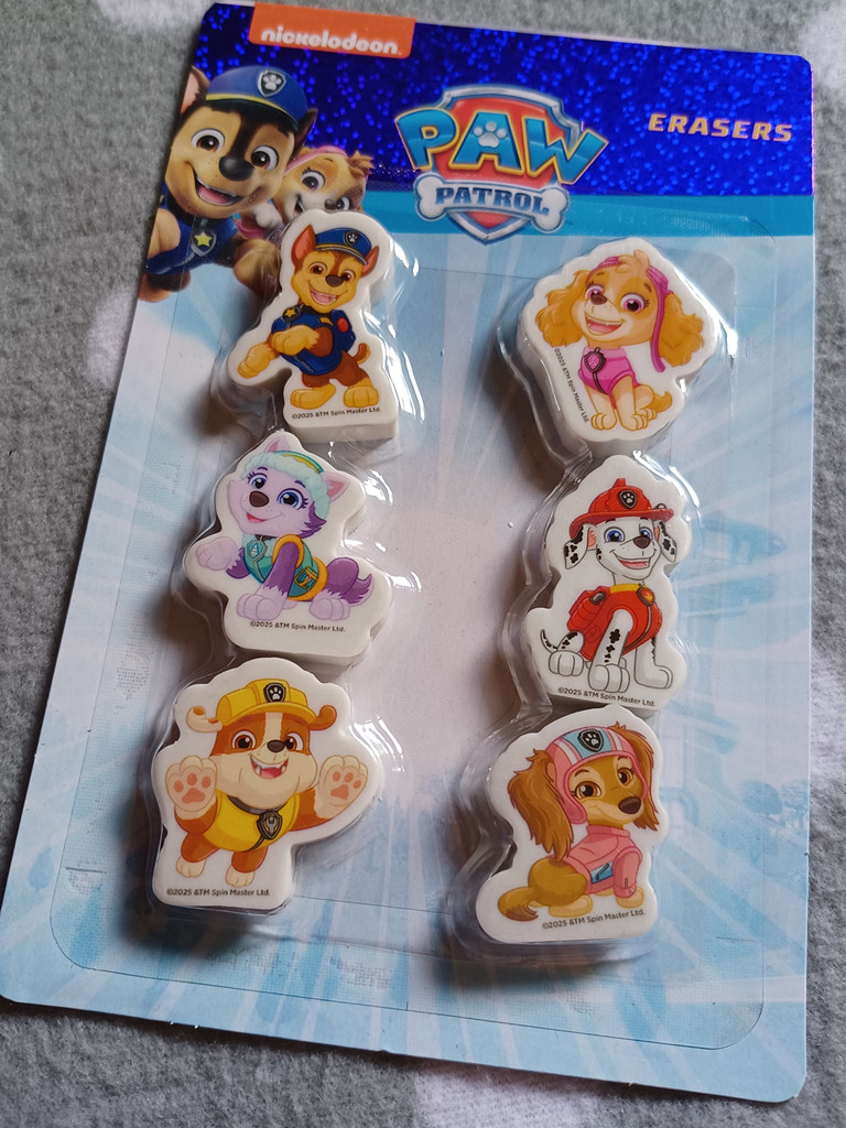 PAW Patrol Radiergummi Set – 6 Stück