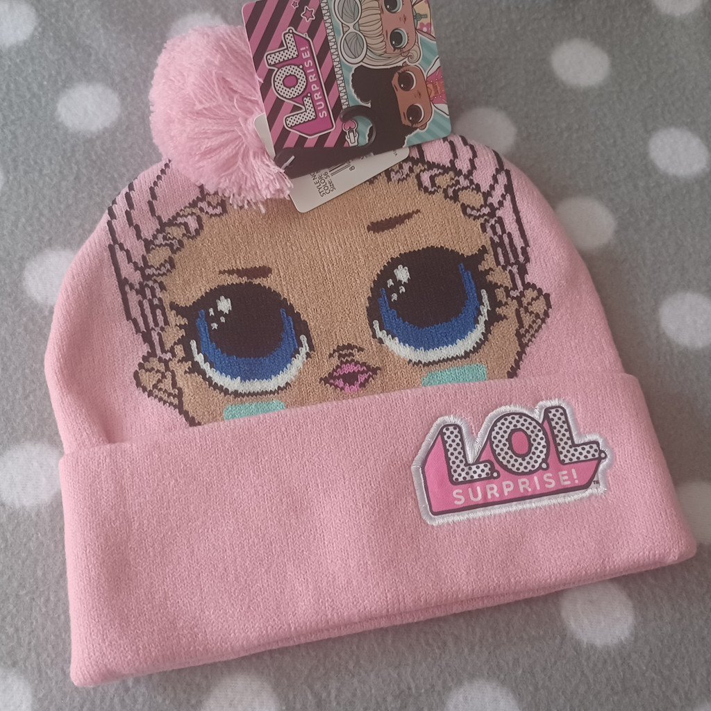 Rosa L.O.L. Surprise! Bommelmütze für Kinder – warm, verspielt und stylisch