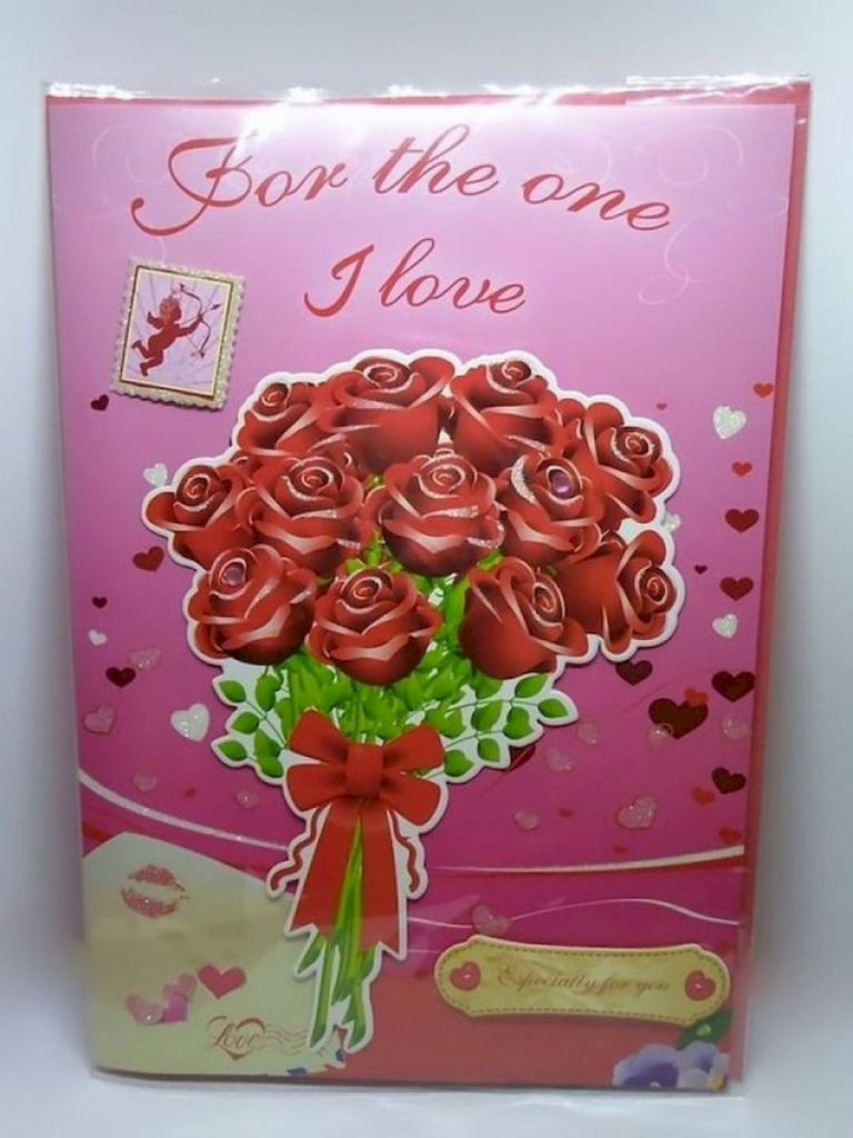 Grußkarte Liebe XL 3D Karte mit Umschlag Valentinstag Verlobung #13877