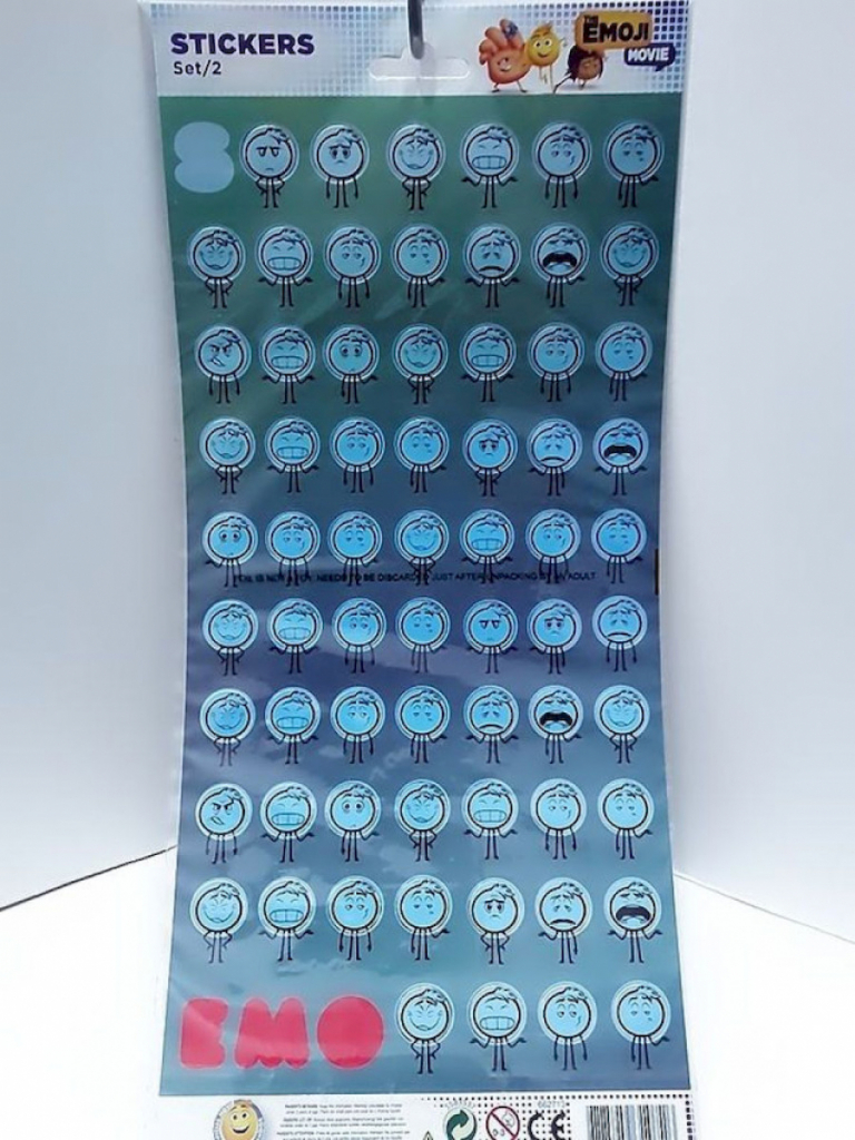 Emoji 2x Sticker Bögen Aufkleber Emoji-Movie Emoji 2x Sticker Bögen Aufkleber Emoji-Movie