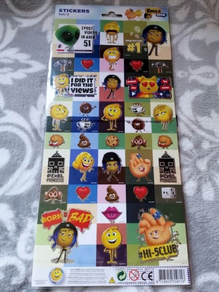 Emoji 2x Sticker Bögen Aufkleber Emoji Movie Emoji 2x Sticker Bögen Aufkleber Emoji Movie