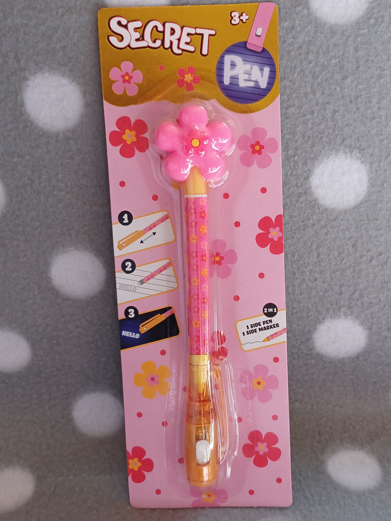 Secret Pen – Unsichtbarer Stift mit UV-Licht - Blume Secret Pen – Unsichtbarer Stift mit UV-Licht - Blume
