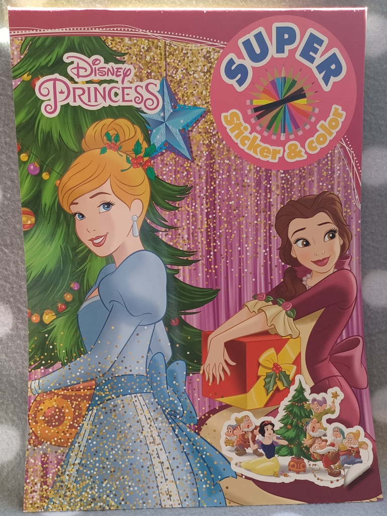Malbuch Ausmalbuch Malheft mit Stickerbogen Weihnachten Princess #17126
