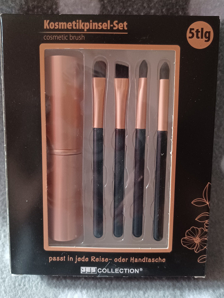 Kosmetikpinsel Set 5-teilig mit Reise-Aufbewahrungsdose Make-up Pinsel