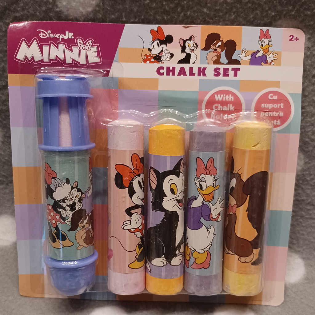 Disney Minnie Maus Straßenkreide-Set mit Kreidehalter für Kinder ab 2 Jahren