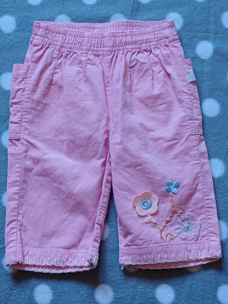 Hose Cordhose Mädchen bestickt Rosa Gr.62 #10706