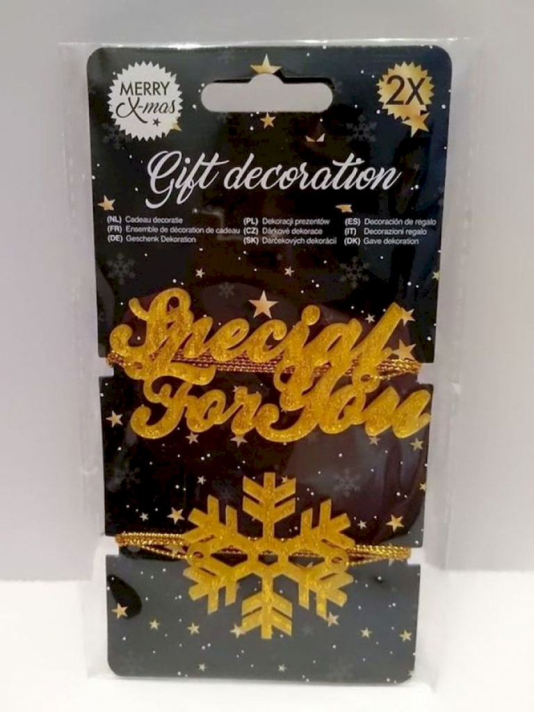 Weihnachten Geschenke Dekoration 2x Goldfarben  Weihnachten Geschenke Dekoration 2x Goldfarben