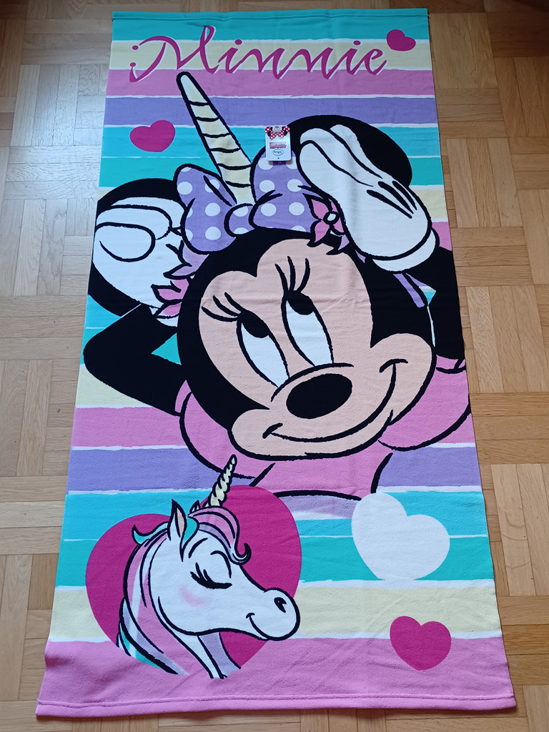Minnie Maus Strand- oder Badetuch 70 x 140 cm – farbenfrohes Disney-Motiv