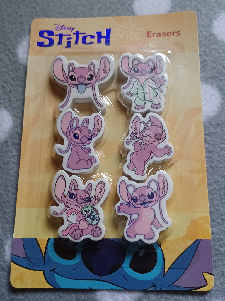 Disney Stitch Radiergummi Set – 6 Stück