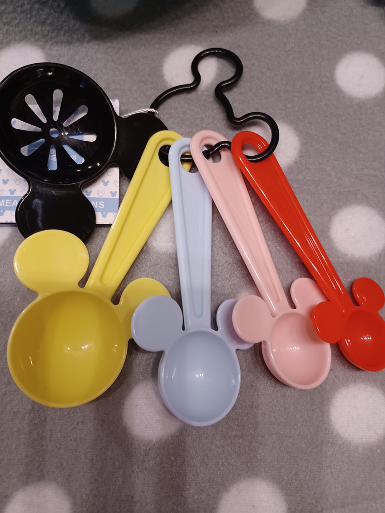 5er Messlöffel-Set im Mickey-Mouse-Design – Küchenhilfe für Disney-Fans