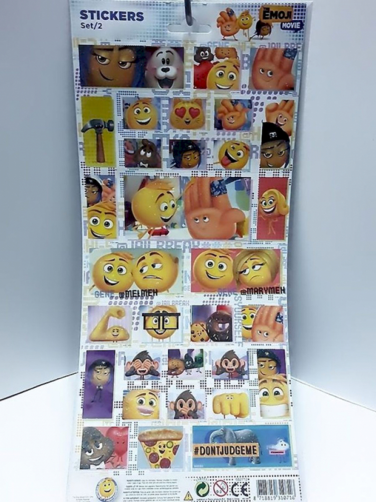 Emoji 2x Sticker Bögen Aufkleber Emoji-Movie #16070