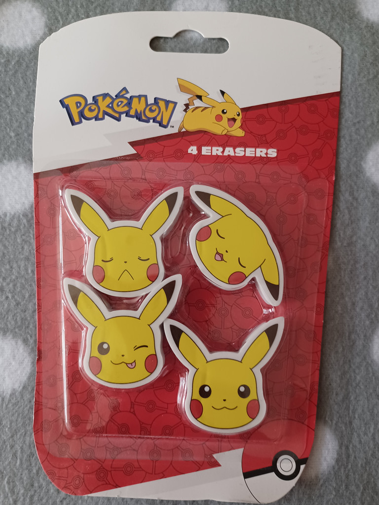 Pokemon Pikachu Radiergummi Set – 4 Stück Pokemon Pikachu Radiergummi Set – 4 Stück