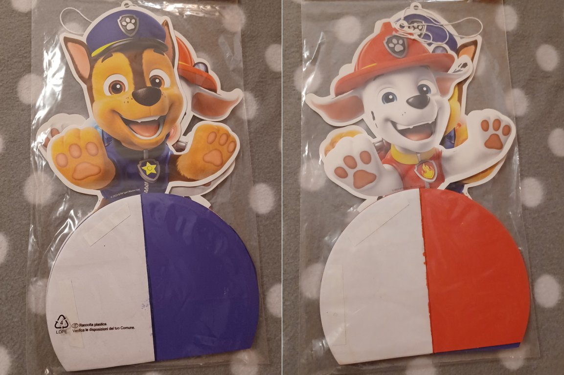 2x Deko Wabenaufhänger PAW Patrol Rot & Blau 2x Deko Wabenaufhänger PAW Patrol Rot & Blau