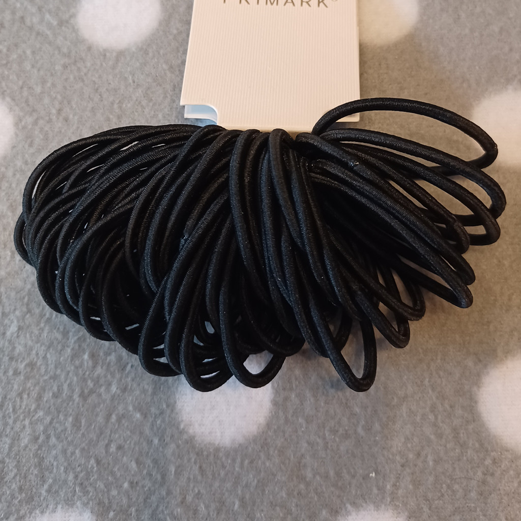 60x  Haargummis Schwarz Elastisch Haarbänder Zopfgummi
