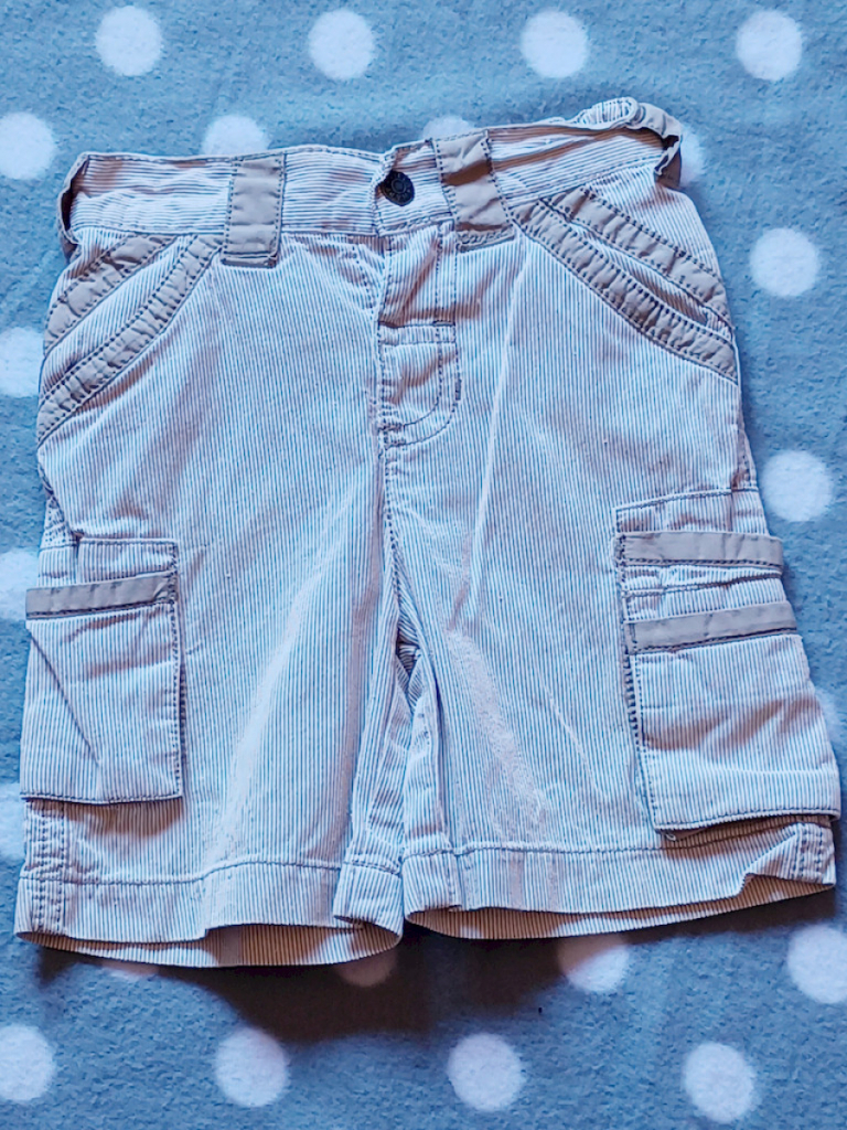 Villa Happ Hose Cargohose Jungen Gummibund beige gestreift Größe 68 Villa Happ Hose Cargohose Jungen Gummibund beige gestreift Größe 68