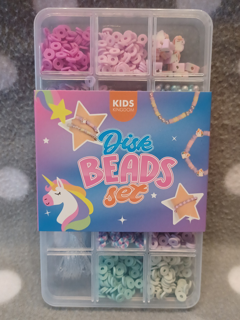 Kids Kingdom Disk Beads Set Einhorn Armbänder DIY Schmuck Bastelset