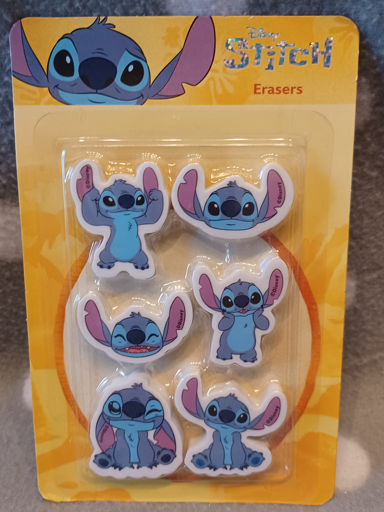 Disney Stitch Radiergummis Set mit 6 Motiven