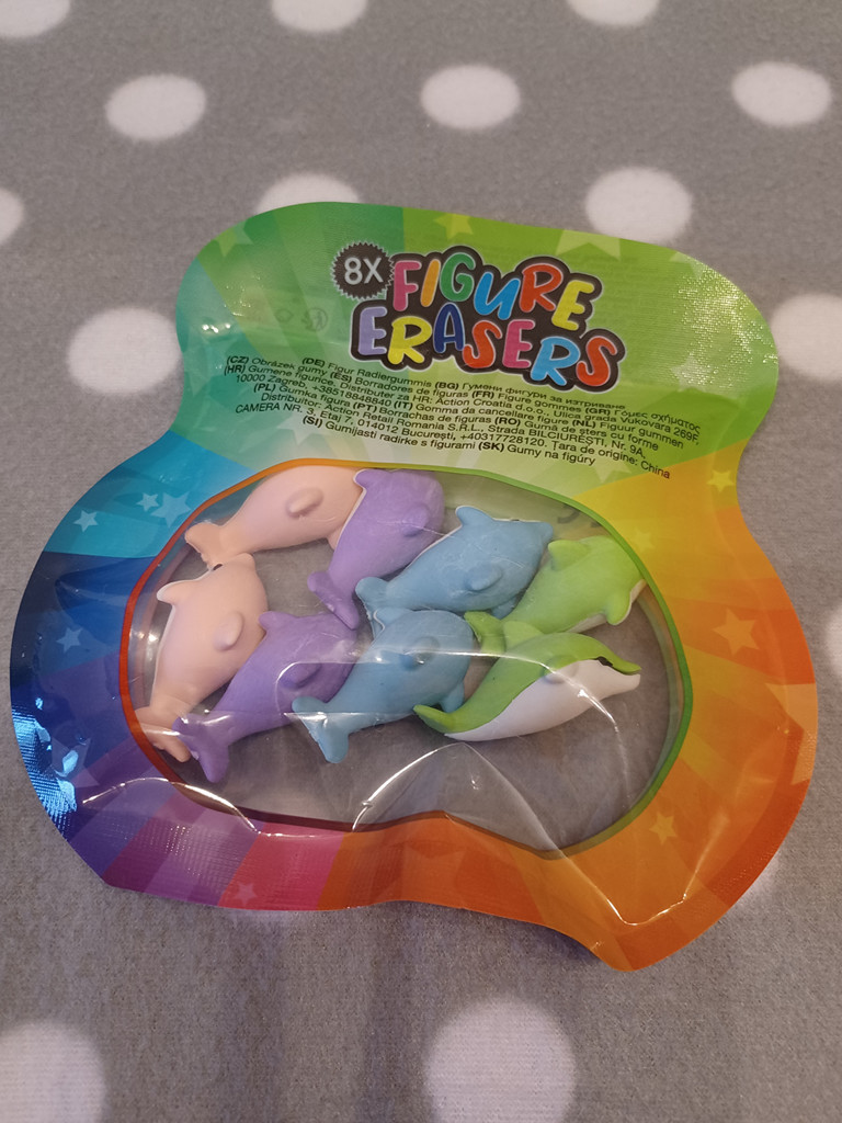 Radiergummi 8 Figuren Delfine
